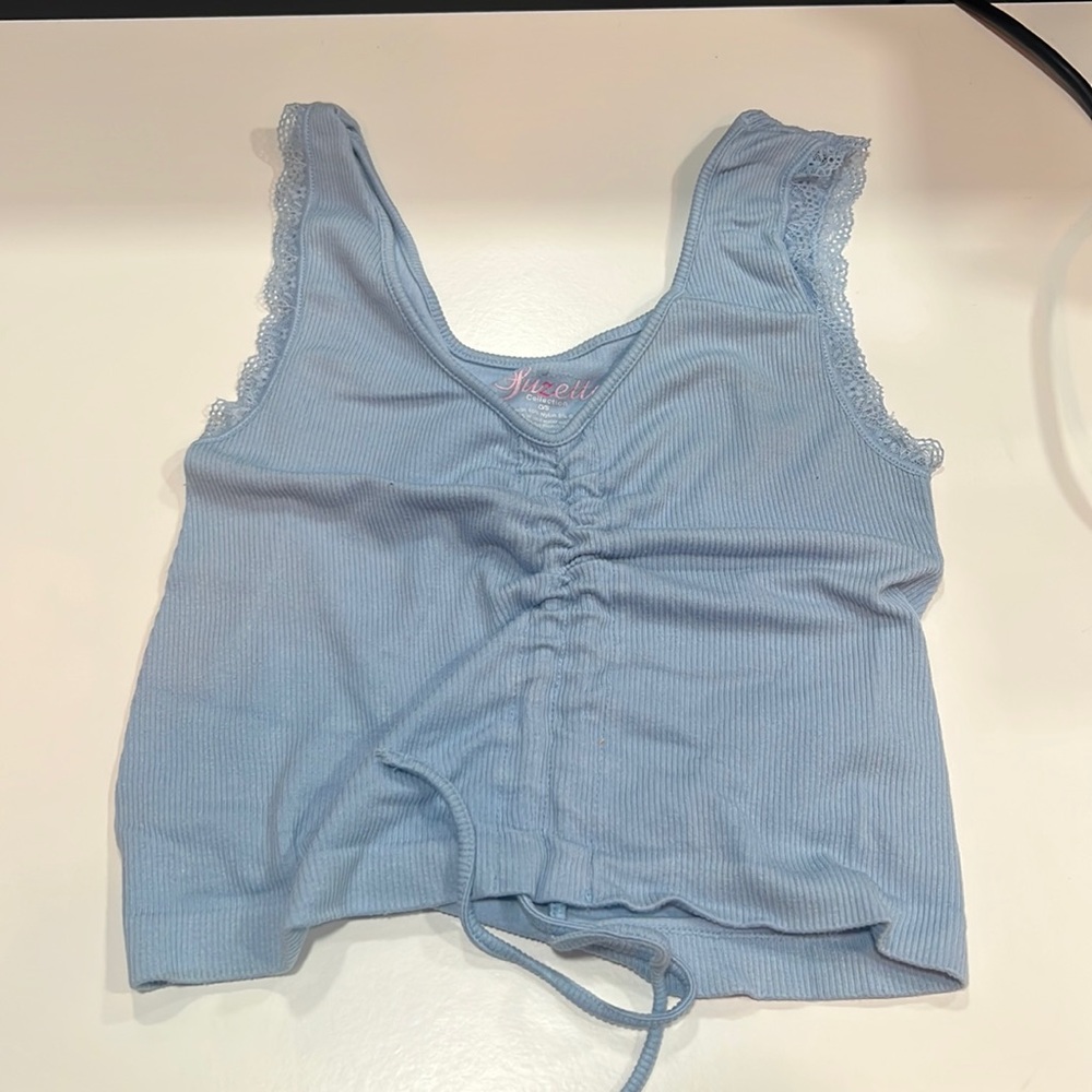 Light blue cropped tank